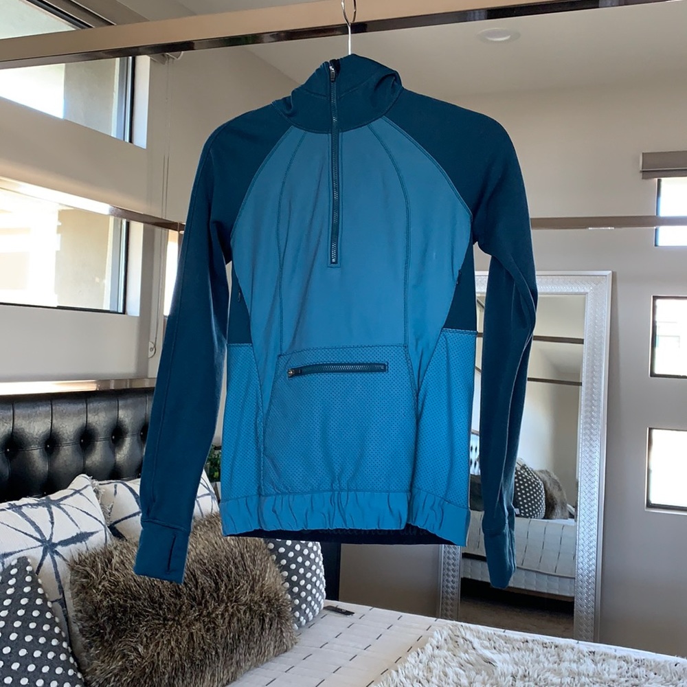 Blue Lululemon half zip hoodie